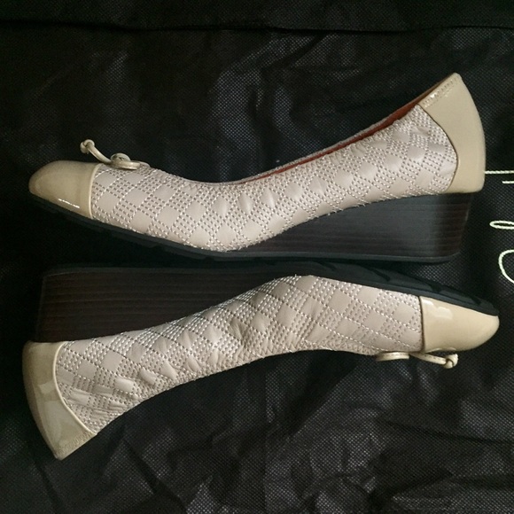 Cole Haan Air Tali Quilted Wedge, Nougat - Picture 3 of 8